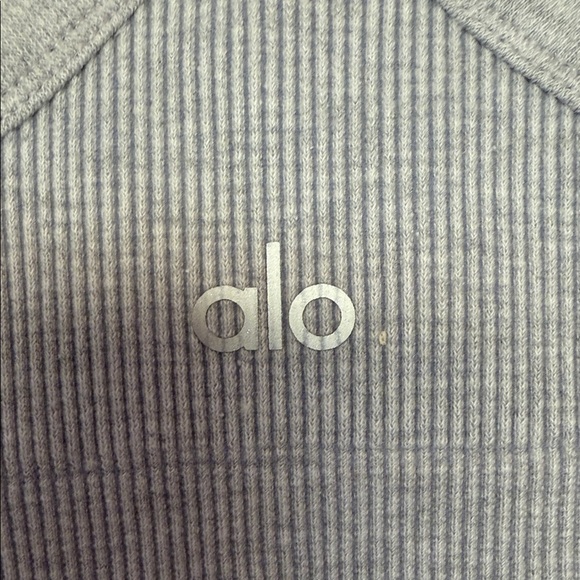 Alo Seamless 2 tone rib bra women’s XXS Winter frost heather NWT - Picture 4 of 5